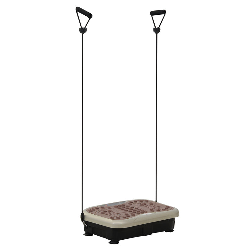 Plataforma de Vibração com 2 Bandas Elásticas para Treinamento de Fitness 200 W com Controle Remoto e Carga 120 kg