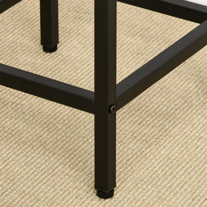 Conjunto de Mesa de Bar com 4 Bancos com Apoio para os Pés Conjunto de Móveis de 5 Peças Mesa de 100x60x88cm e Bancos de 32x32x57cm para Sala de Jantar Cozinha Preto e Carvalho