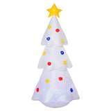 Árvore de Natal Inflável 158cm de Altura com Luzes LED e Inflador Decoração de Natal para Interiores Exteriores 67x61x158cm Branco