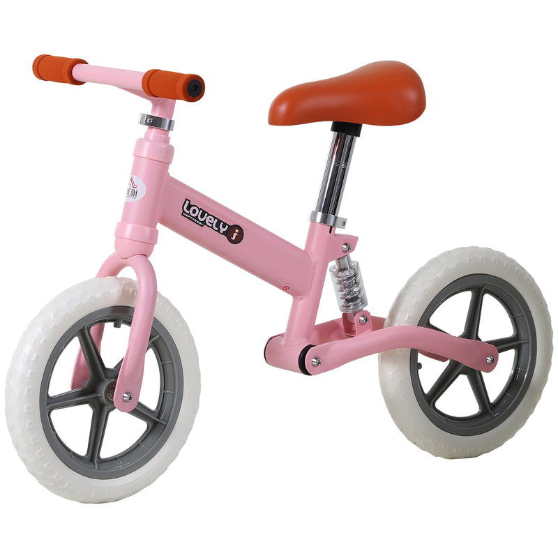 Bicicleta sem pedais para crianças acima de 2 anos para treinar equilíbrio 85x36x54 cm (CxLxA) rosa