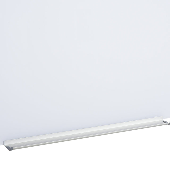 Placa de vidro magnético com bandeja Inclui 4 marcadores e borracha 90x60x0,45 cm Branco