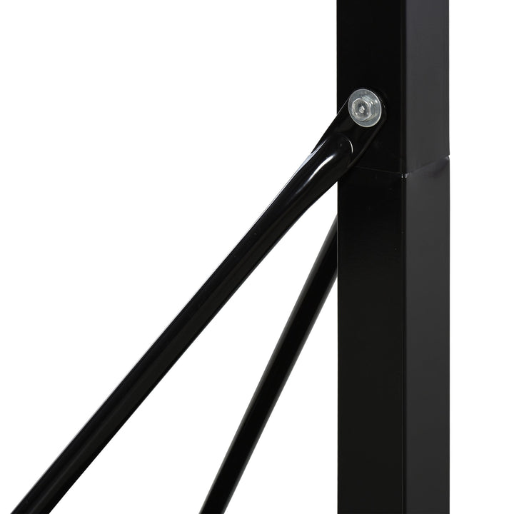 Tabela de basquetebol com suporte portátil Aro de cesta ajustável em altura base recarregável para crianças e adultos 86x153x250-350 cm Preto