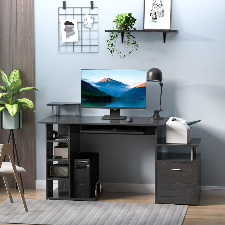 Mesa para Computador Secretária para Escritório– Cor: Preto- Madeira MDF - 152 x 60 x 88 cm