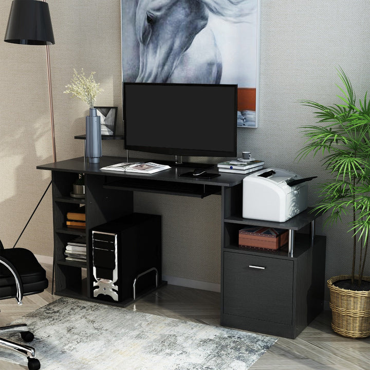 Mesa para Computador Secretária para Escritório– Cor: Preto- Madeira MDF - 152 x 60 x 88 cm