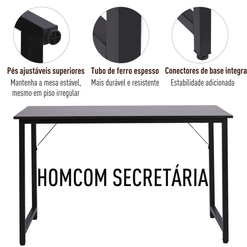 Mesa de escritório Mesa de computador Mesa de estudo Mobiliário de Escritório Simples 120x60x73cm Carga 70kg