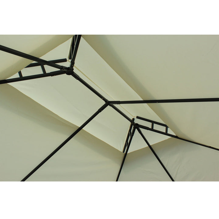 Pérgola para Jardim ou Terraço 3x4m Cor Branco Aço e Poliéster