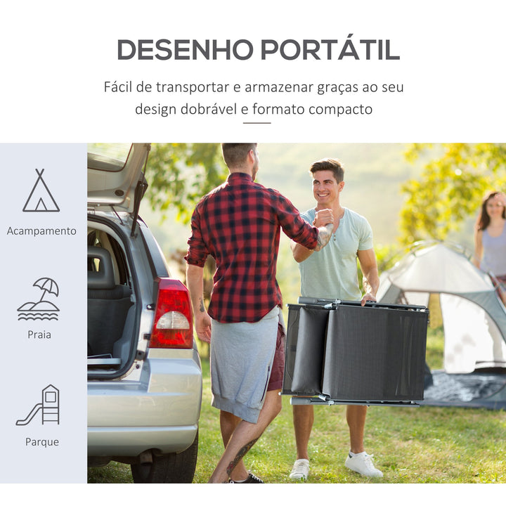 Espreguiçadeira Dobrável de Jardim com Encosto Ajustável em 7 Posições Almofada e Apoio para a Cabeça Acolchoados para Terraço Piscina Exterior Carga Máxima 165kg 137x63,5x100,5cm Cinza