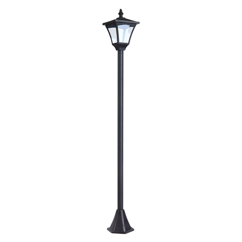 Farol de jardim clássica IP44 com luzes solares inteligentes LED 15x15x120 cm preto