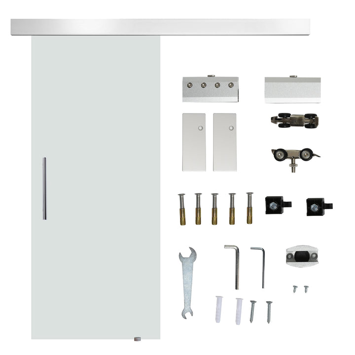 Porta de Correr traslúcido de Vidro Sem Obra - Vidro com 8 mm de Espessura - 205 x 77,5 cm