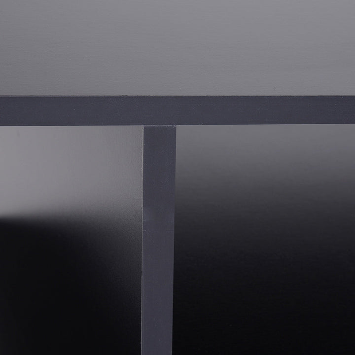 Móvel de Televisão com prateleiras e rodas para sala de estar 40x40x80 cm Preto