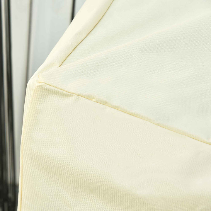 Capa Protetora para Baloiço 2 Lugares Capa Protetora de Móveis Impermeável Exterior Jardim Proteção contra Chuva e Sol 140x84x56/94cm Creme