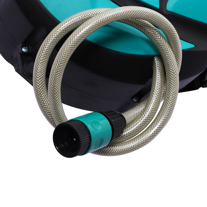 Carretel Retrátil de Irrigação 10m + 1m Sistema Automático de Carretel com Trava 29,5x16,5x33 cm Preto e Verde