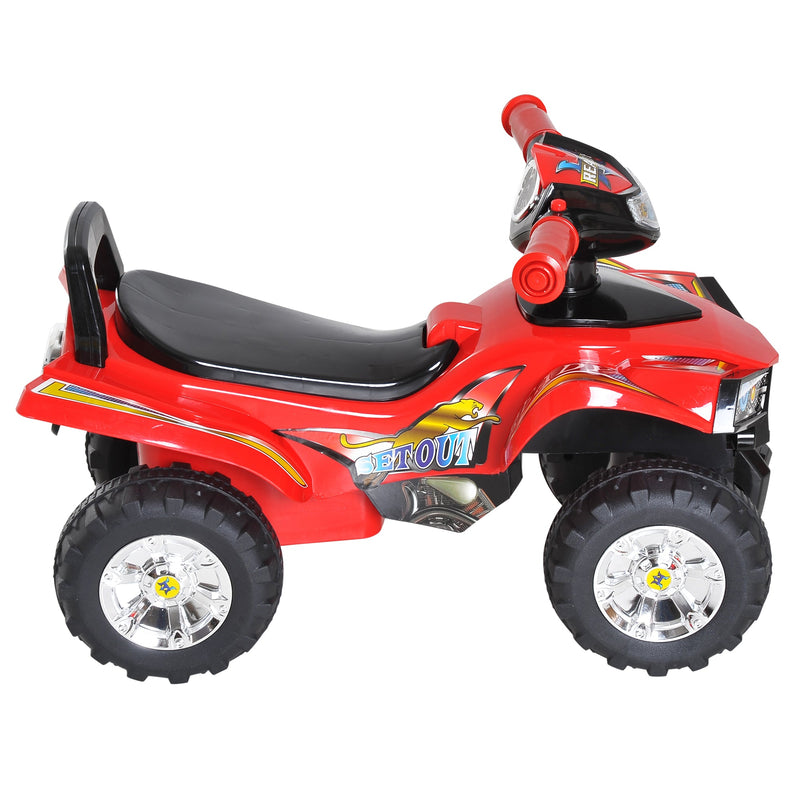 Mota Infantil Quad para crianças Carro sem pedais para bebê Brinquedo andador com buzina Música Luzes 60x38x42cm