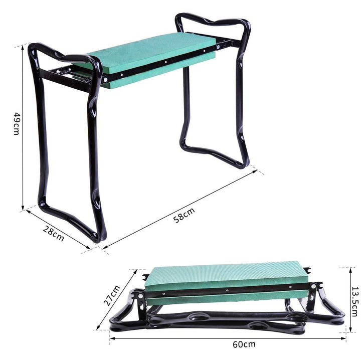 Banco do jardim portátil e joelho dobrável com almofada de espuma EVA carga 150 kg