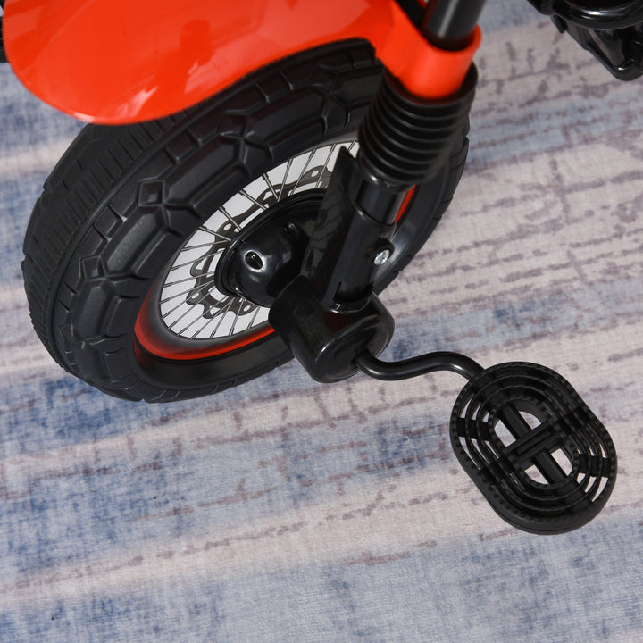 Moto infantil para crianças acima de 18 meses com 3 rodas Música e farol 71x40x51 cm Vermelho