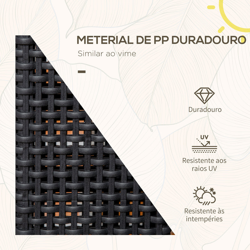 Candeeiro de Jardim Candeeiro Solar de Exterior com Luzes LED Controlo Automático para Varanda Pátio 15,5x15,5x47cm Preto