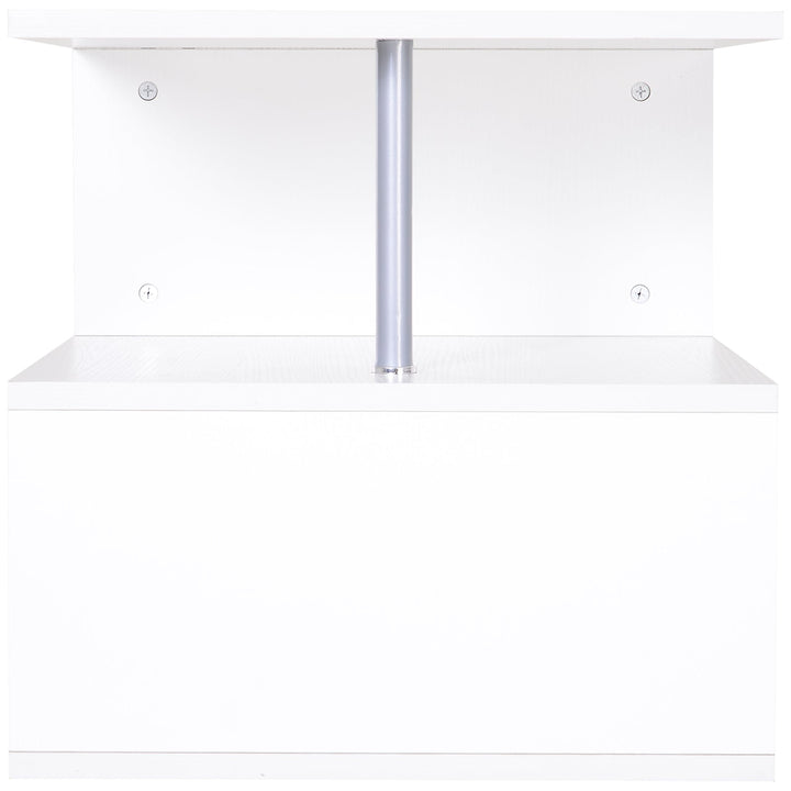 Mesa Auxiliar Madeira Branco 50 x 50 x 50 cm