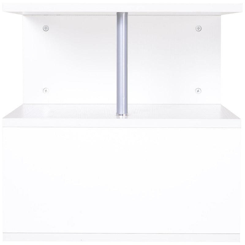 Mesa Auxiliar Madeira Branco 50 x 50 x 50 cm