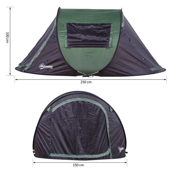 Tenda de campismo para 2 pessoas impermeavel leve com Bolsa Portátil Mosquiteiro 250x150x100cm Verde
