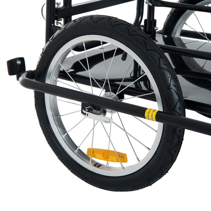 Reboque de Carga para Bicicleta Carregamento de Bagagem Armação de aço leve com refletores