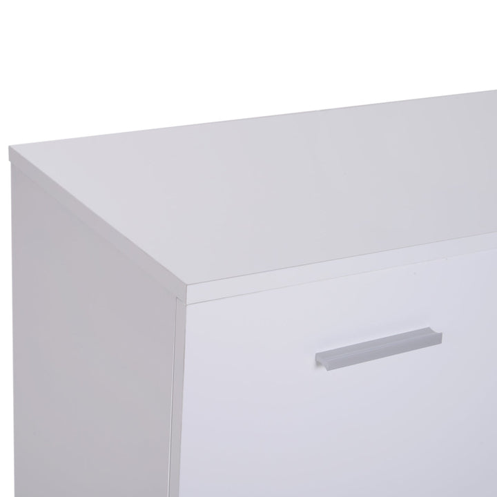Armário Aparador amplo espaço de Armazenamento para sala de jantar com portas e gavetas 106x35x76cm Branco
