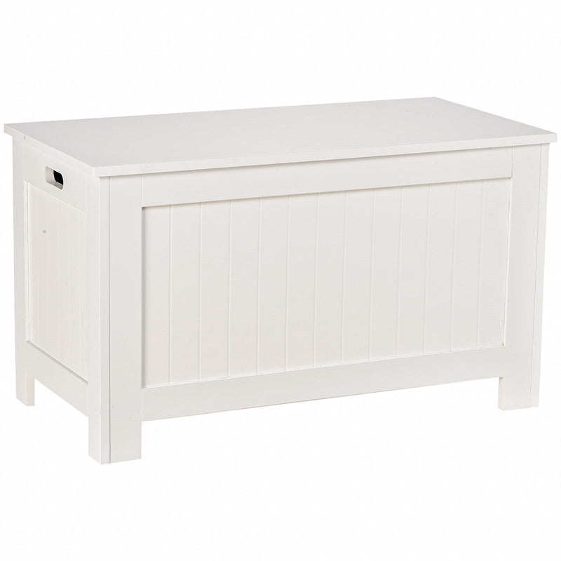 Armário de madeira para armazenamento de roupas brinquedos banco de armazenamento para sala de estar e banheiro carga de 20 kg branco 81 x 40 x 46 cm