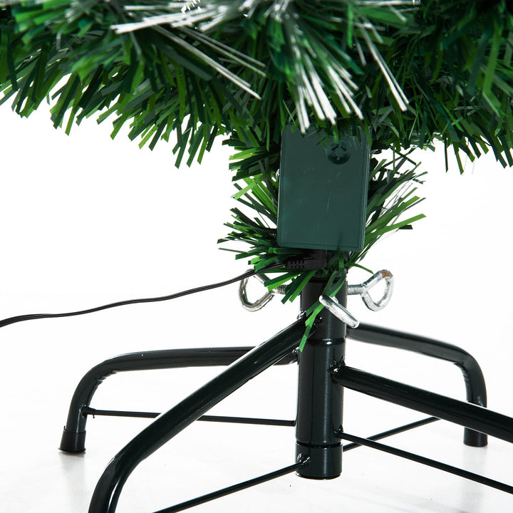 Árvore de Natal, Altura 120 cm + Estrela e Fibra Ótica de 7 Cores Árvore Artificial F 66x 120 cm