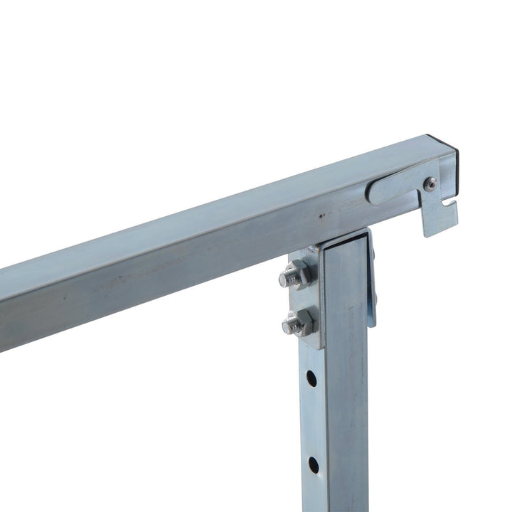 Conjunto de 2 Andaimes Cavalete telescópico Altura Ajustável Dobrável Metálico Quadrado Estável Carga 200kg Aço 68x58x80-130 cm Preto