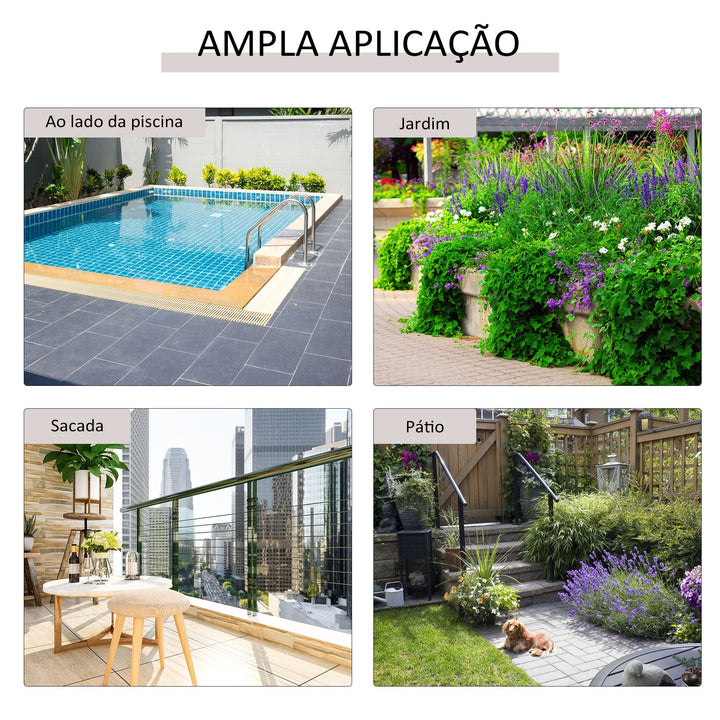 Mesa dobrável para jardim em vime e aço inoxidável com pernas cruzadas 40x40x40 cm marrom
