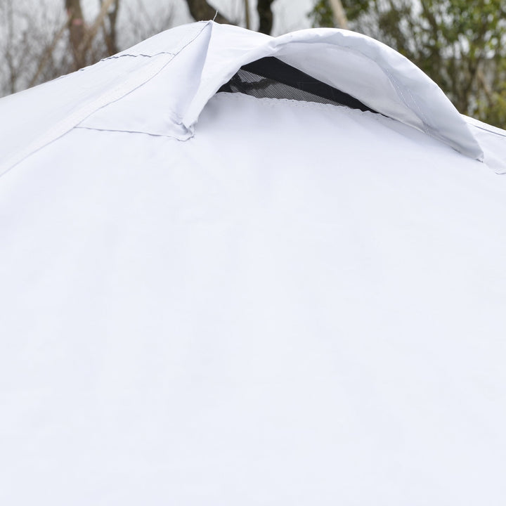 Tenda de jardim portátil dobrável de 3x3m com bolsa de transporte rodas de aço para festas ao ar livre.