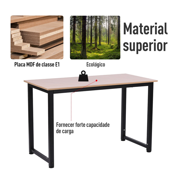 Mesa de computador para casa oficina Com pés ajustáveis Mobiliário de Escritório Simples 120x60x76cm 100 kg de carga Armação de metal