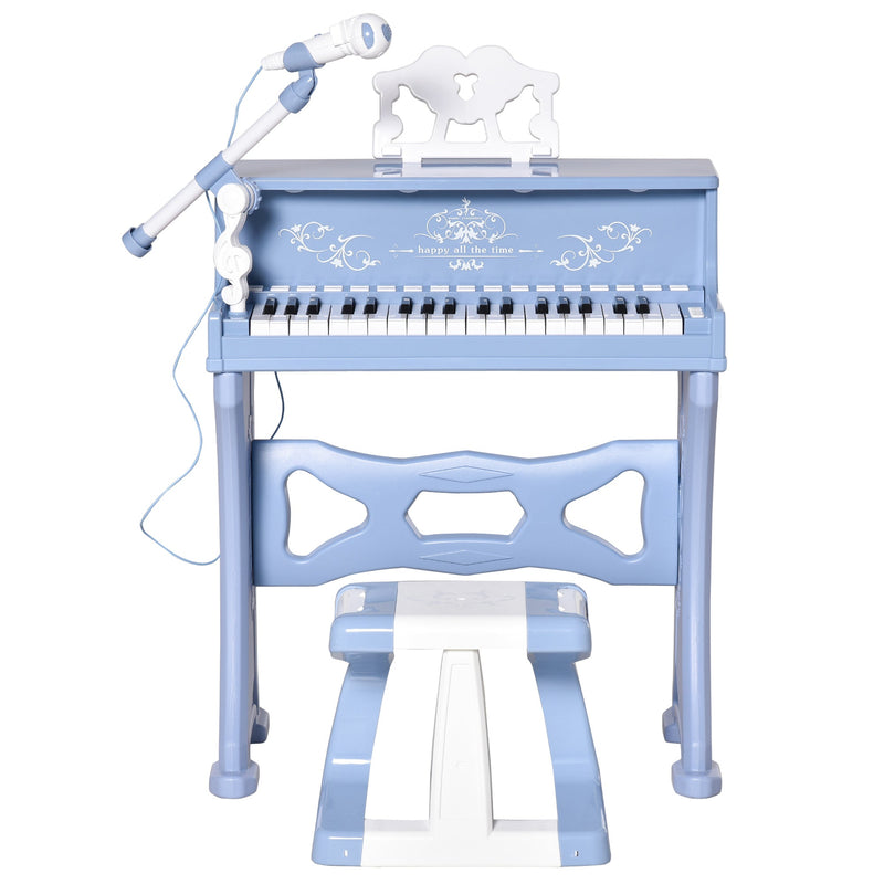 Piano infantil 53,5x27x63cm cor azul 390-007BU - Homcom
