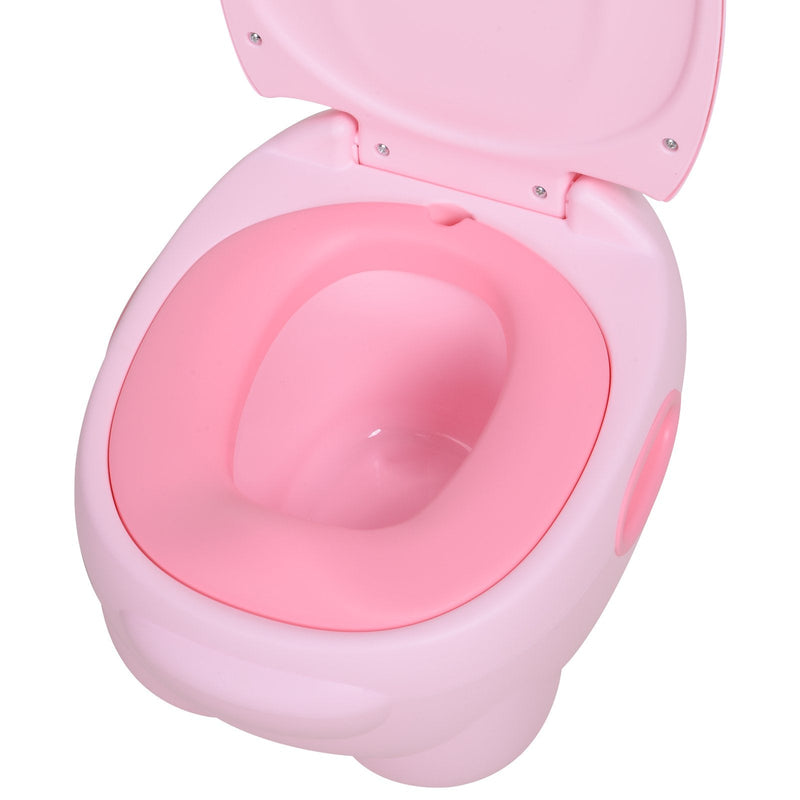 Bacio infantil penico removível com forma de hipopótamo com alças 40x30x23 cm rosa