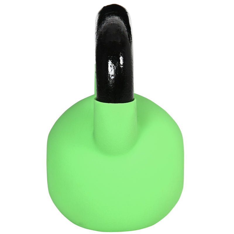 Kettlebell de 12kg de Ferro Fundido Haltere Kettlebell com Revestimento de Neoprene para Treinamento de Força Casa Ginásio 20x13x23cm Verde