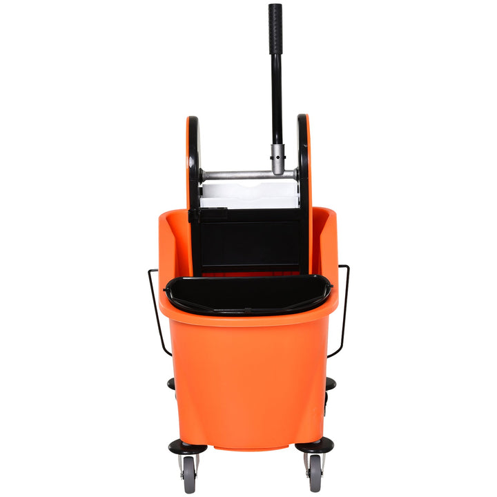 Balde para esfregona comercial com espremedor 36L Capacidade 54x41x91,5 cm Laranja