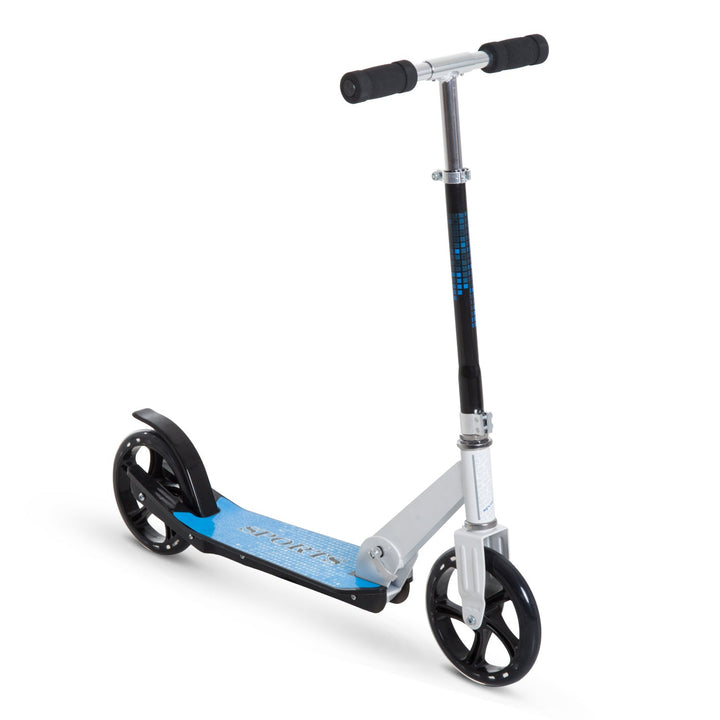Trotinete para Crianças Scooter Dobrável Guiador Regulável Quadro Alumínio Leve e Estável Carga 100kg Branca - 68x34x60-73,5cm