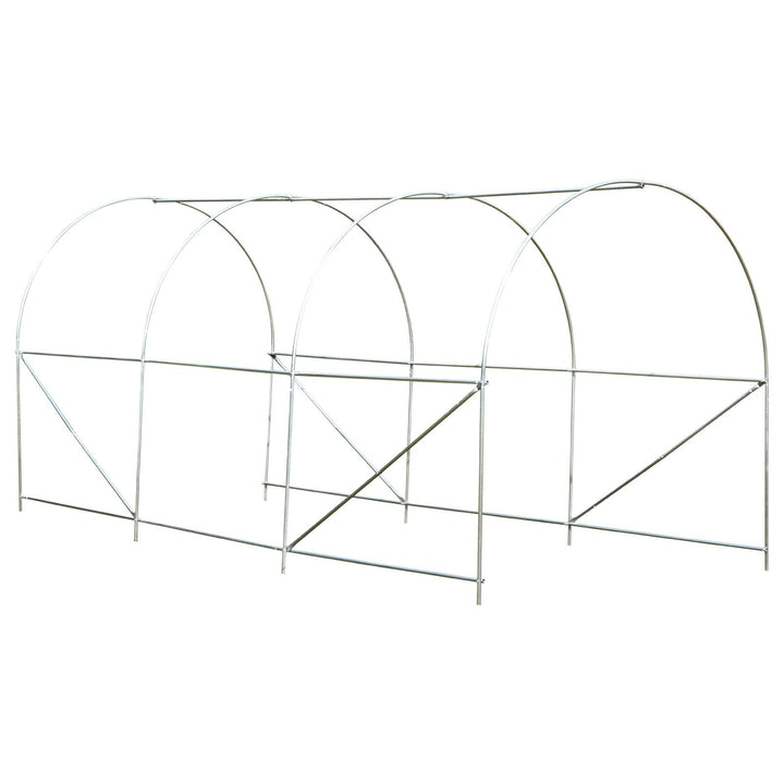 Estufa de jardim 4x2x2m com 6 janelas Cobertura PE 140g / ? Estrutura de aço impermeável