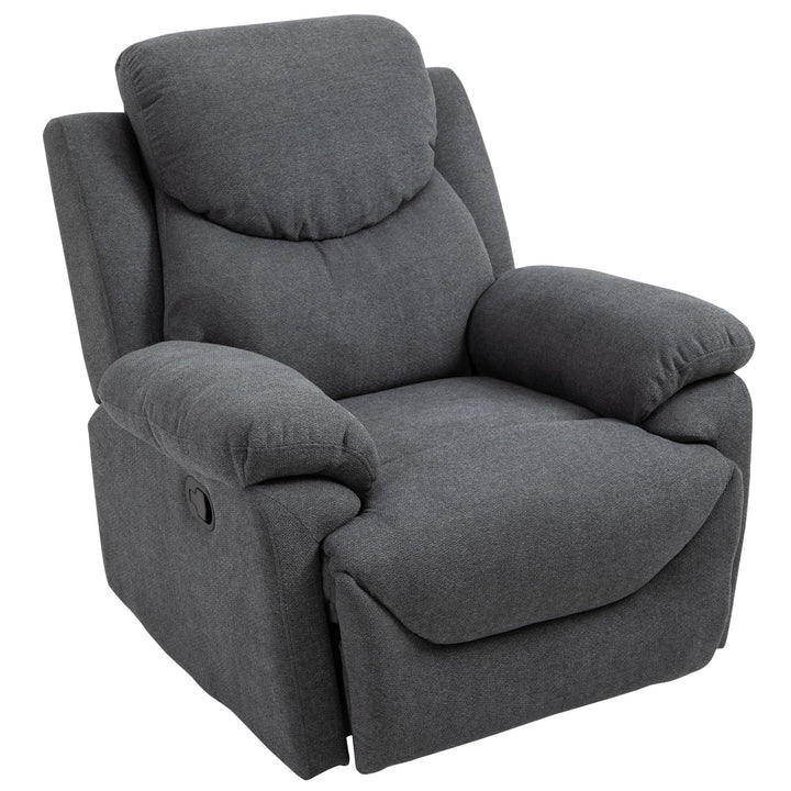 Cadeira Reclinável Ergonômica 150 ° Apoio para os pés Almofada Acolchoada 97x96x105,5 Cinza