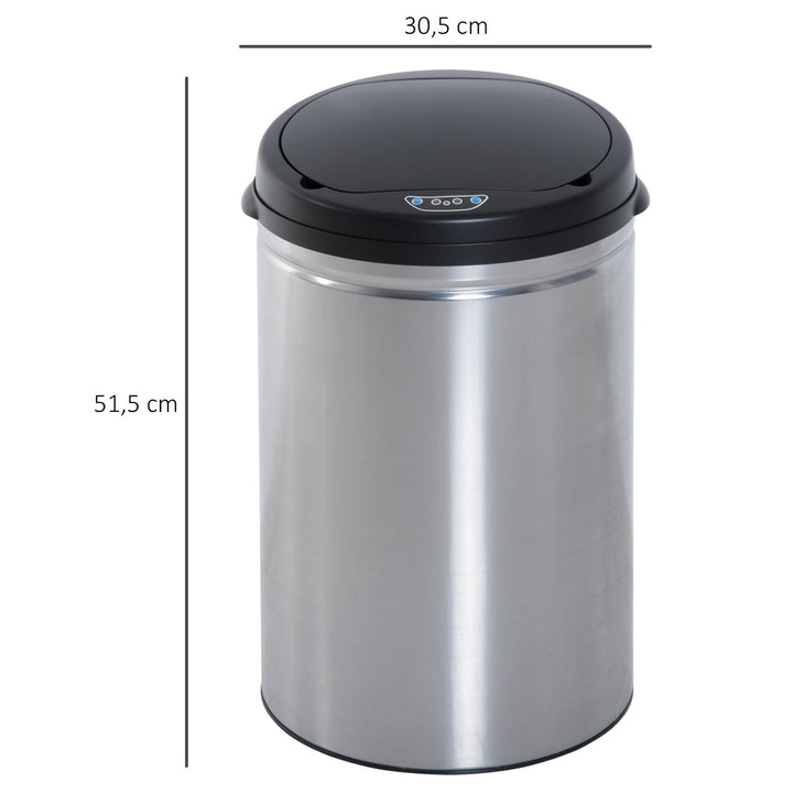 Caixote do lixo Balde do Lixo 30 L Sensor Detetor Movimento Automático Balde Aço