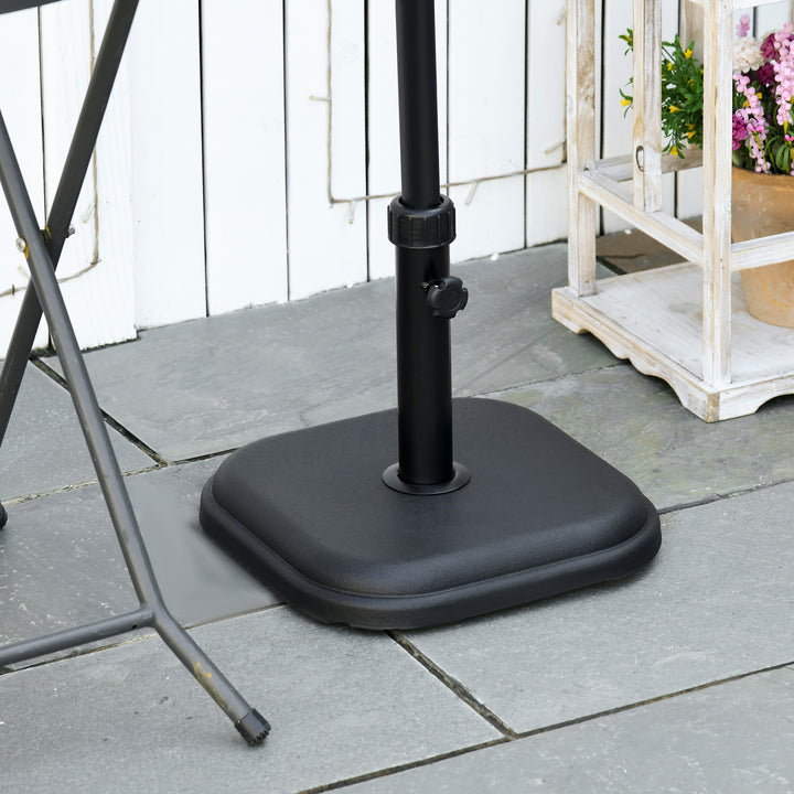 Base para Chapéu de Sol 11 kg Suporte para Chapéu de Sol de Cimento para Mastros de Ø32-38 mm para Varanda Pátio Jardim Exterior 36x36x31 cm Preto