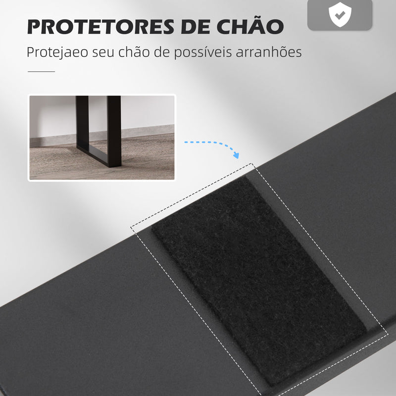 Conjunto de 2 Pés para Mesa de Aço 60x72 cm Pernas Quadradas de Mesa para Móveis de Bricolage Estilo Industrial com Parafusos e Protetores de Chão Preto