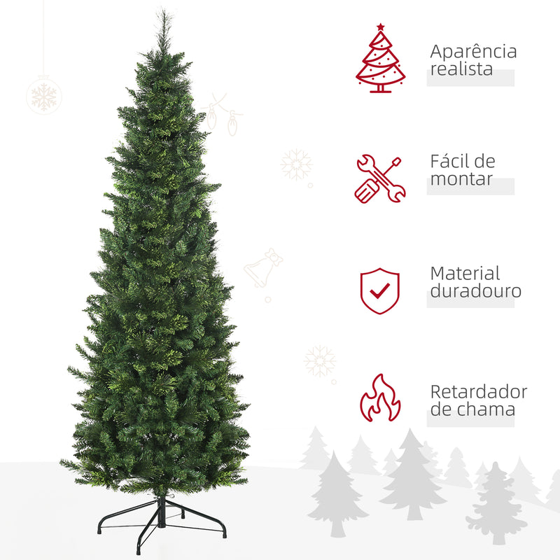 Árvore de Natal Artificial 180 cm Árvore de Natal com 648 Ramos de Agulha de Pinheiro Fácil de Montar e Base Desmontável de Aço Ø70x180 cm Verde