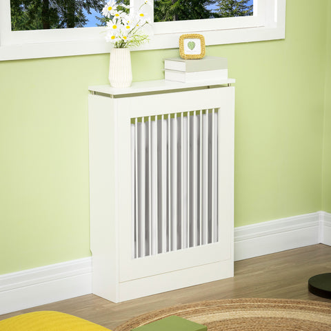 Cobertura de Radiador Cobertura de Radiador Moderno de MDF com Prateleira Superior para Sala de Estar dormitório Escritório 60x18x84 cm Branco