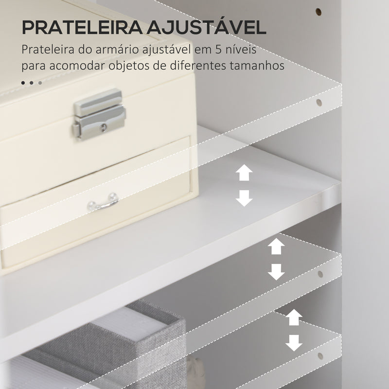 Vitrine Sala de Estar Estante para Livros com Portas de Vidro Prateleira Ajustável e Dobradiças de Fechamento Suave para Estúdio Escritório Dormitório 60x60x116 cm Branco