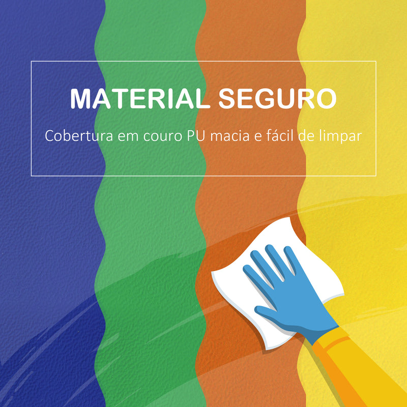 Conjunto de 7 Blocos de Espuma para Crianças de 1-3 Anos Blocos de Construção para Escalar e Gatinhar 60x40x11 cm Multicor