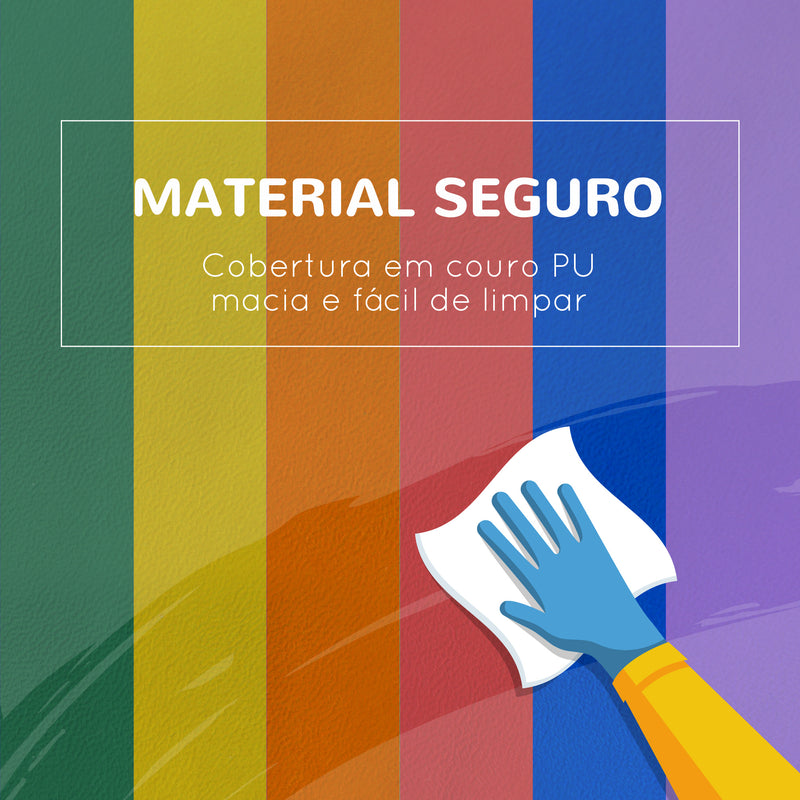 Conjunto de 11 Blocos de Espuma para Crianças Blocos de Contrução Brinquedo de Aprendizagem para Crianças 1-3 Anos 50x50x25 cm Multicor