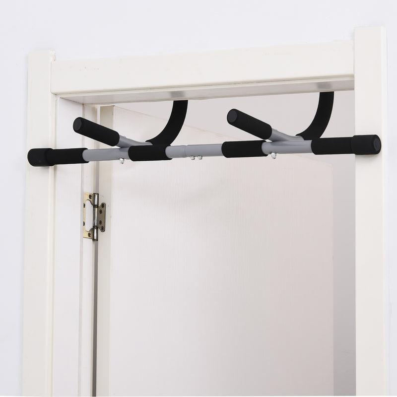 Barra de Elevação para Porta Barra de Pull Up para Exercícios de Treino em Casa Carga Máxima 110 kg 92x40x17 cm Preto