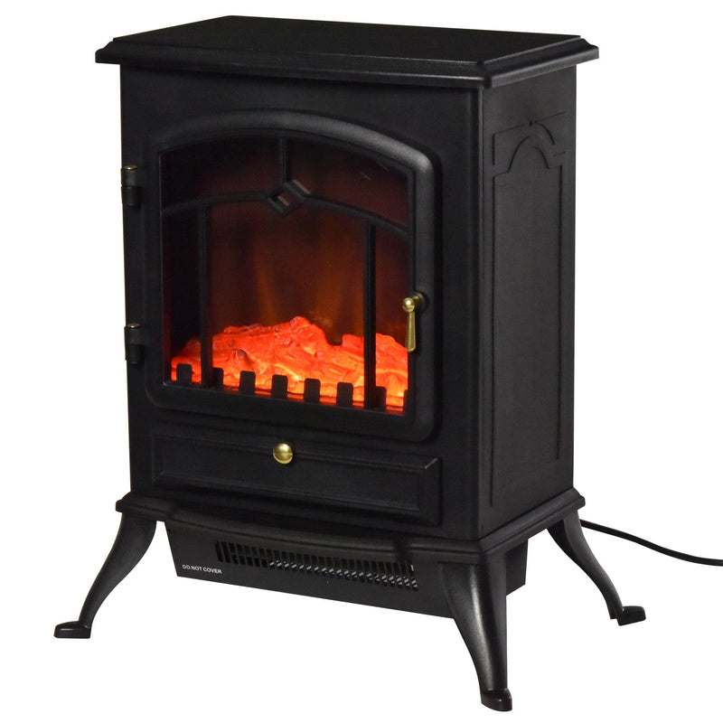 Lareira Vertical - Vidro Ferro 950/1850W 41,5x28x54,8 cm Preto