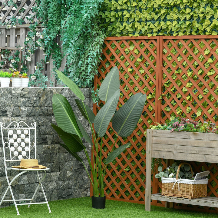 Planta Artificial Bananeira de 160cm com Vaso e 10 Folhas Realistas Planta Tropical Sintética para Decoração em Interior e Exterior Escritório Casa Verde