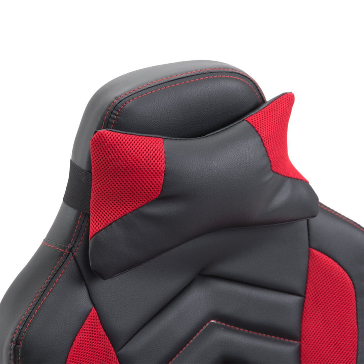 Cadeira de Escritório Gaming inclinável e Giratória com 6 Pontos de Massagem e Aquecimento - 68x69x108-117 cm
